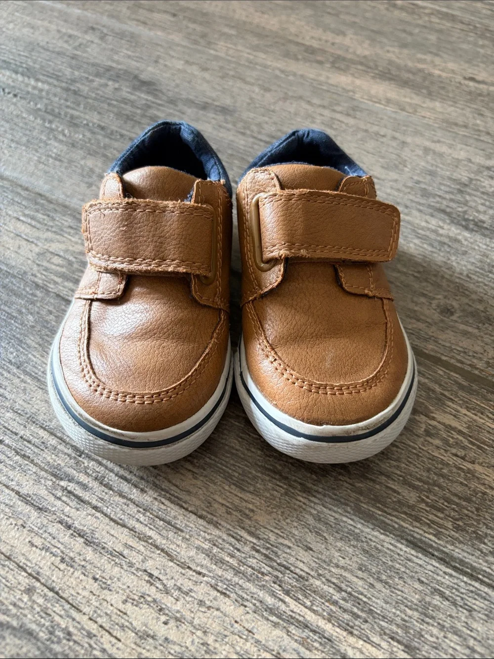 Place Toddler Tan Brown Velcro Casual Shoes